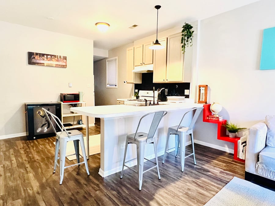 Bar style counter for dining