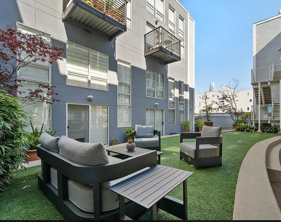 Common Area Green with many Beautiful Succulent Plants 