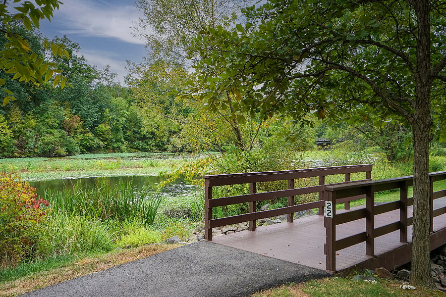 Lake side walking trail