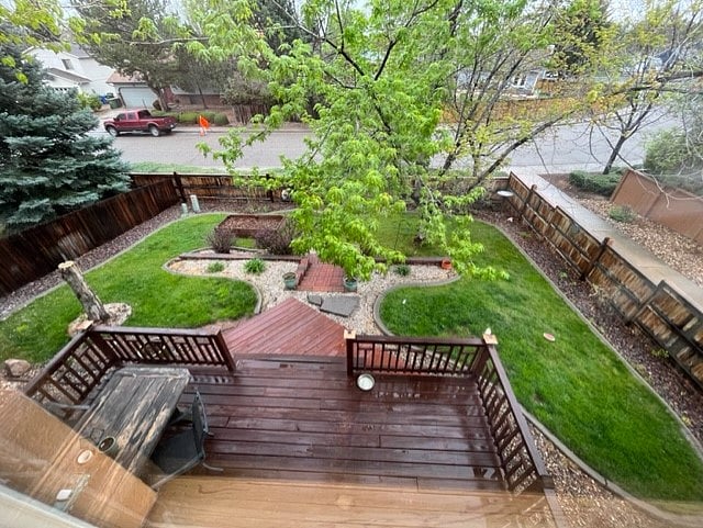 Backyard viewed from Master BR