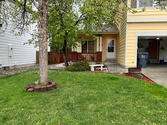 View of front yard and front porch