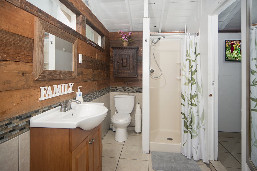 Full bathroom with shower