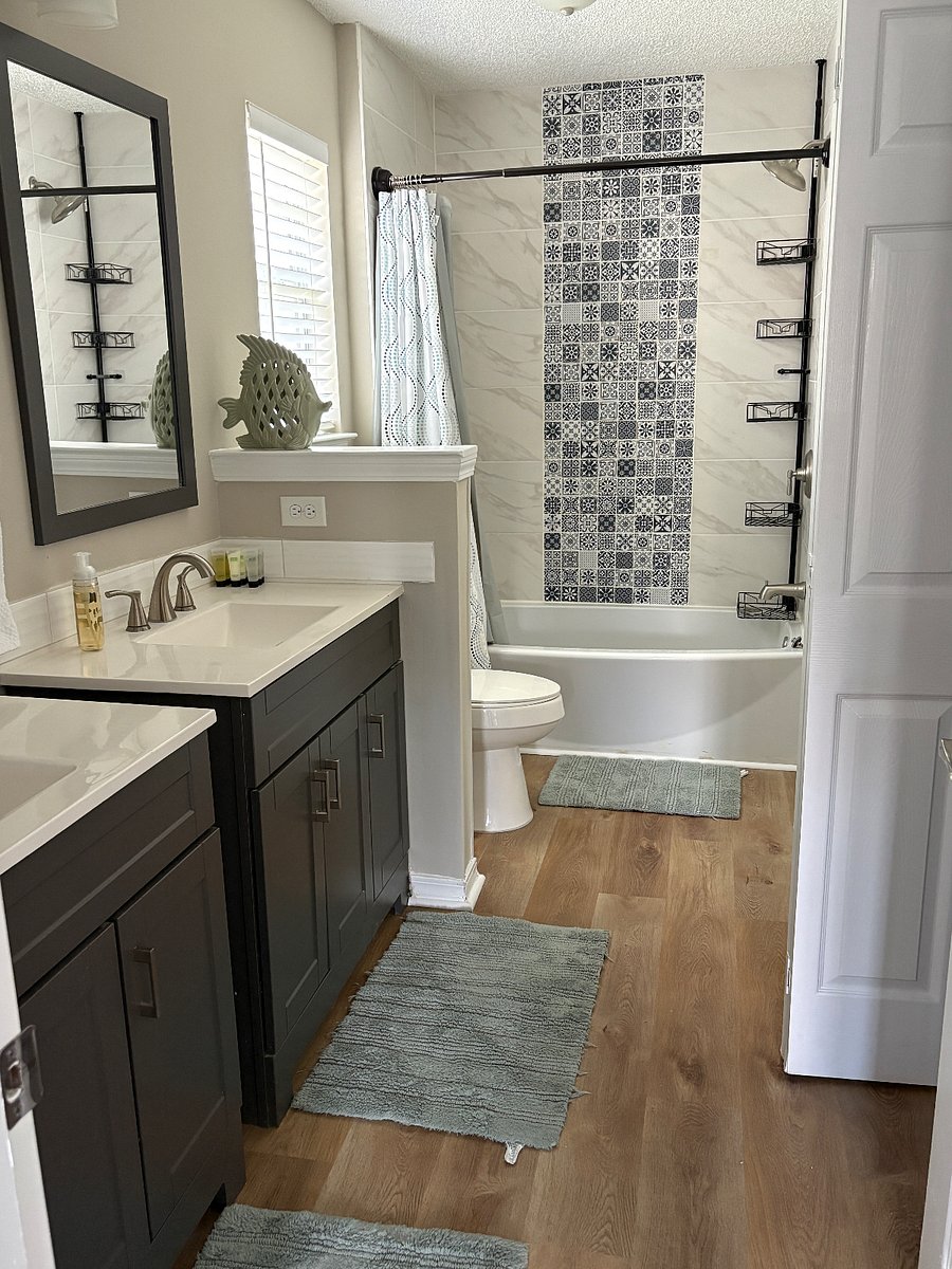 Master Bathroom with split vanity.