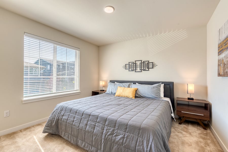 3rd Bedroom Upstairs with King Bed and walk in closet