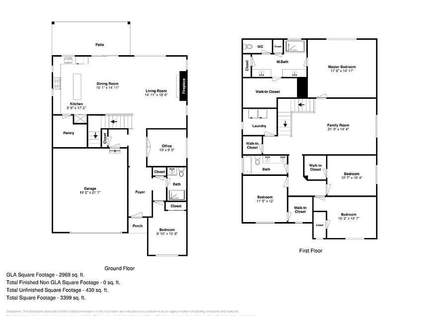 The floor plan of the house