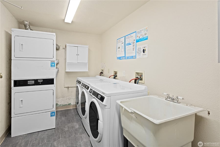 Shared laundry room downstairs