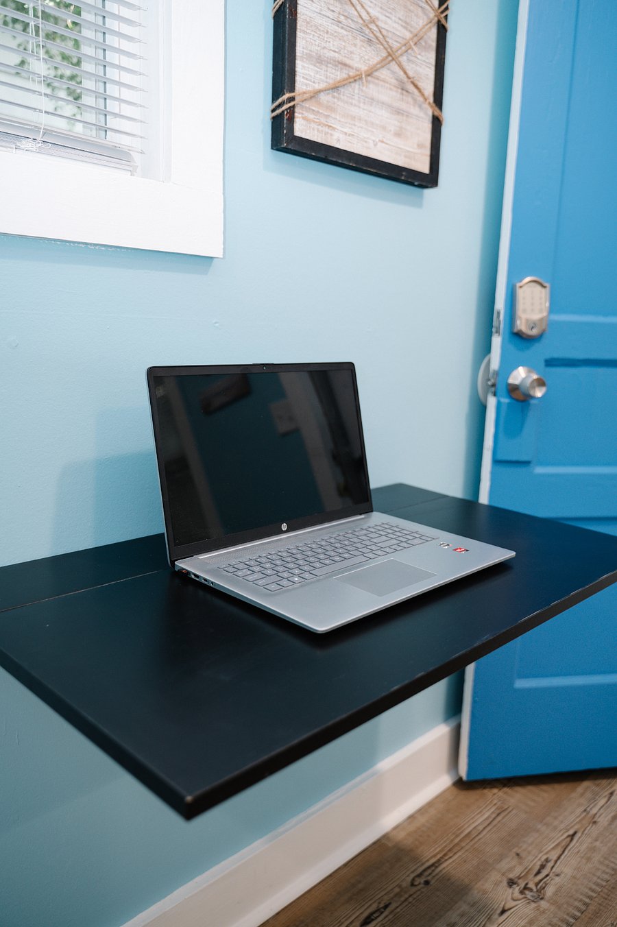 Collapsable work station with high speed internet