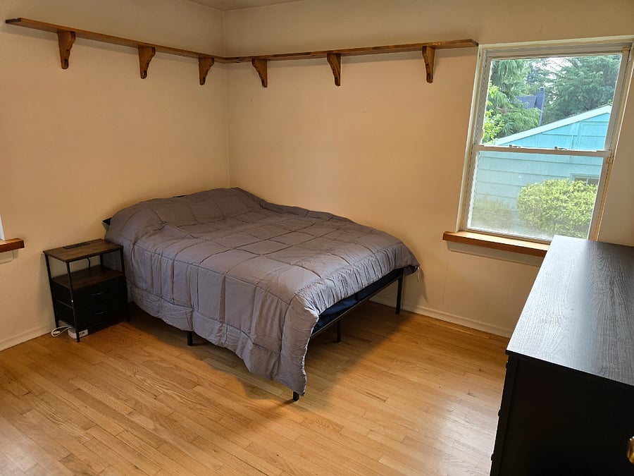 Bedroom 1 with private sink.