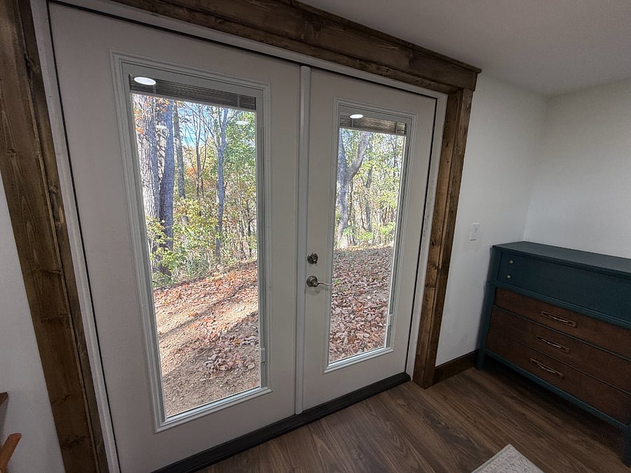 View to the woods behind the apartment