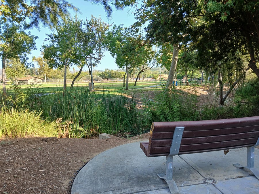 SITTING AREA IN PARK - 1 BLOCK AWAY