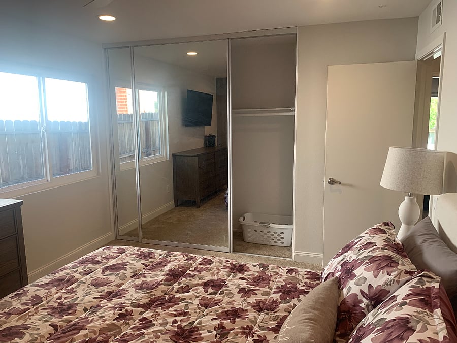 Bedroom #1- large room 13 x 13 50-inch flat screen, large closet