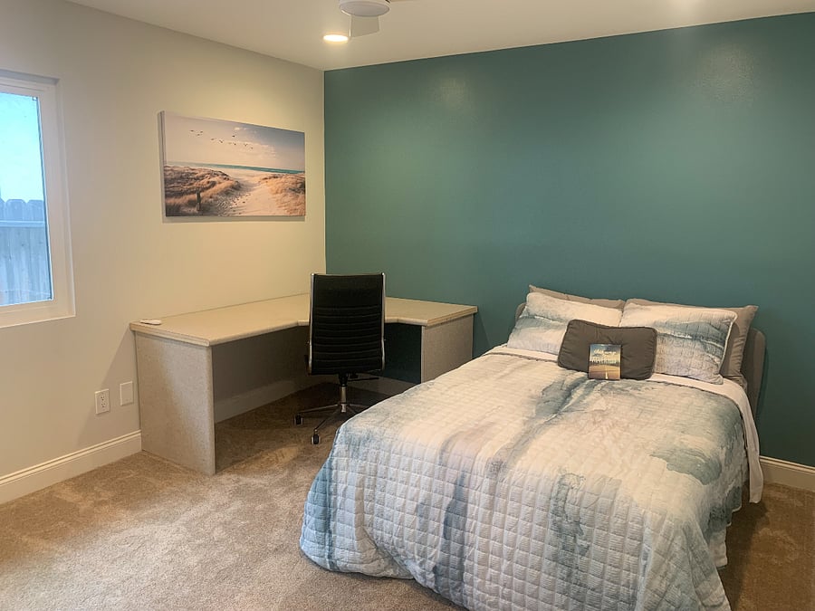 Bedroom 2 - Full bed and small built in desk for home office 