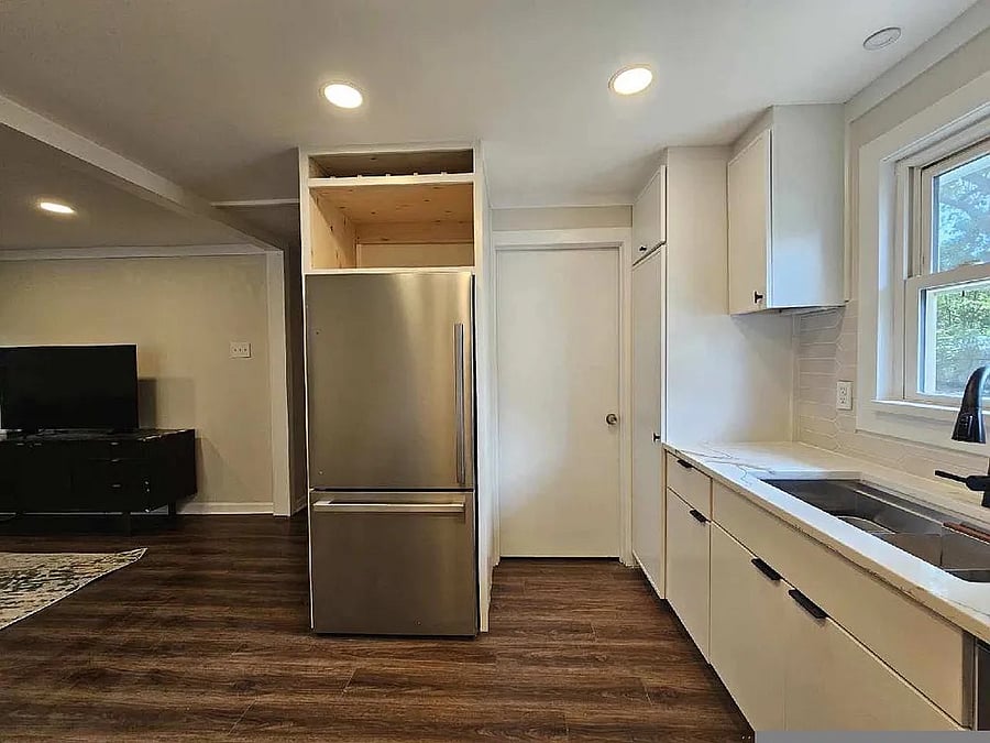 Door leads to laundry room