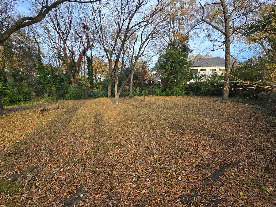 Large fenced yard