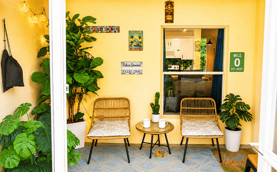 Private patio.