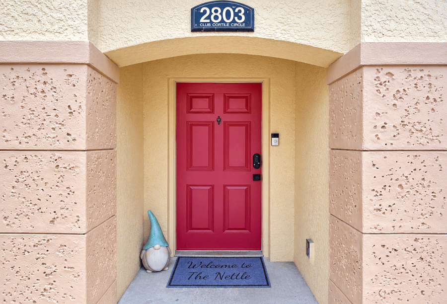 Private entrance.