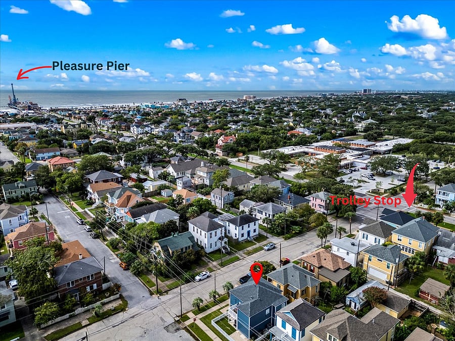 There is a trolley stop close by to get to the Pleasure pier/Cruise ship terminals/UTMB