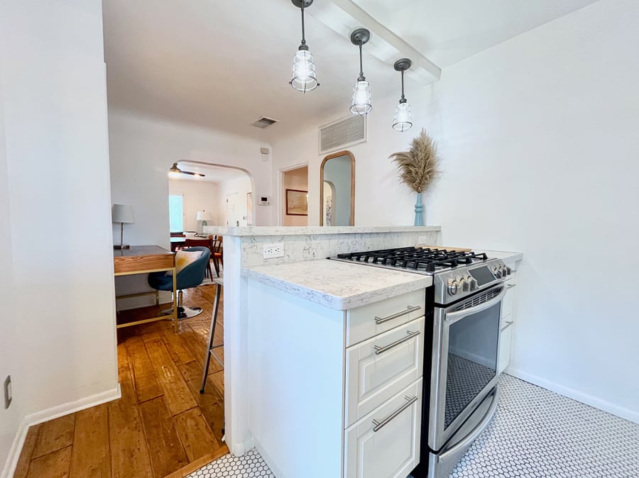 Kitchen bar and stove