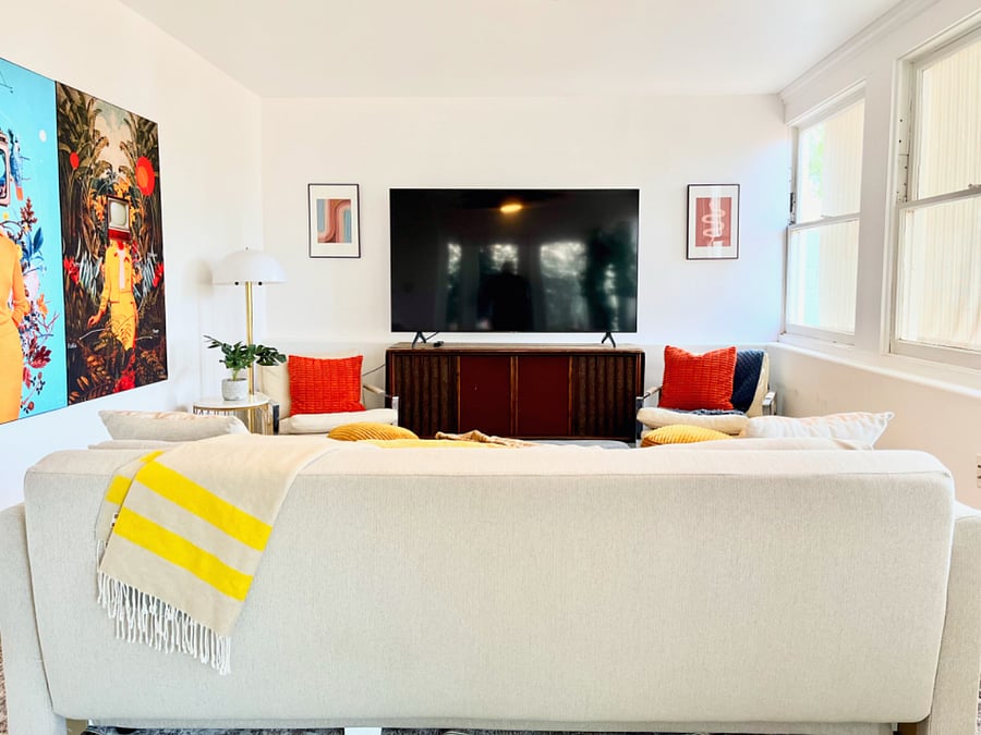 TV room in the back of the house