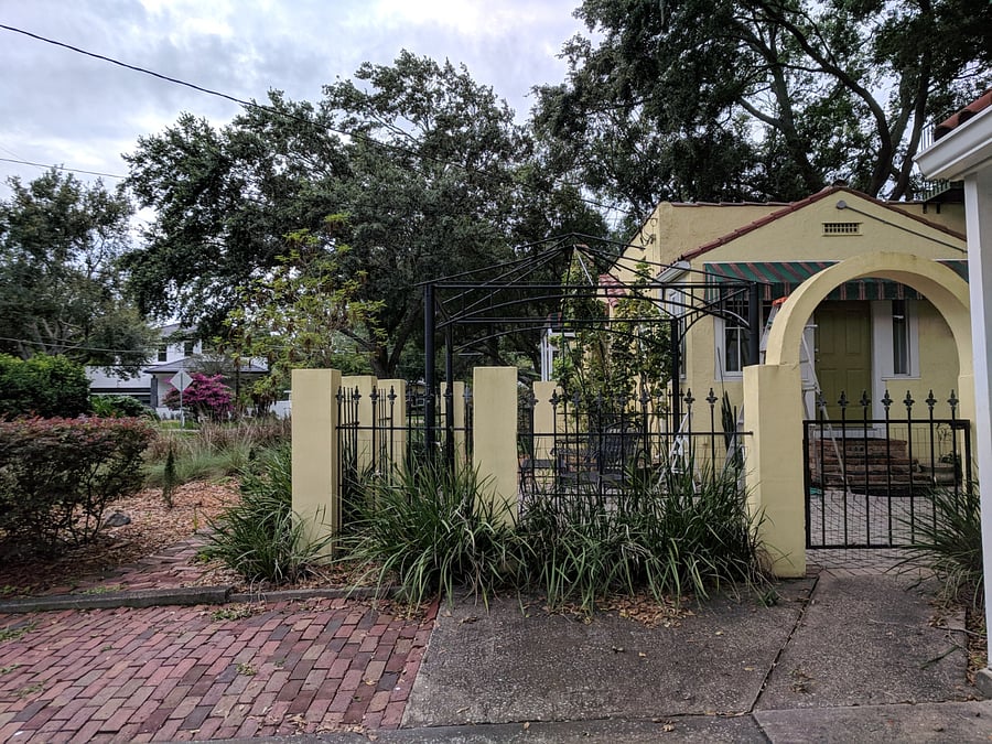Driveway and back porch. A great place to hang out.