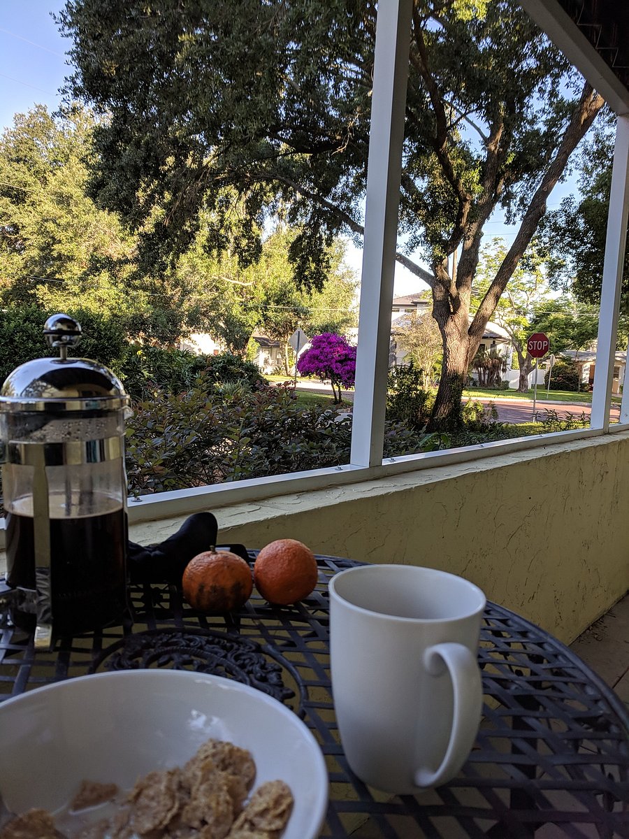 side porch. great place for a morning breakfast