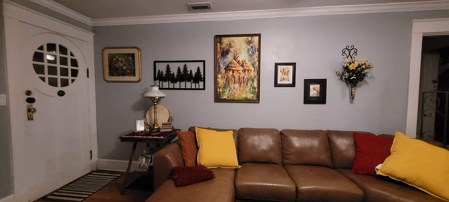 Living room leather couch
l