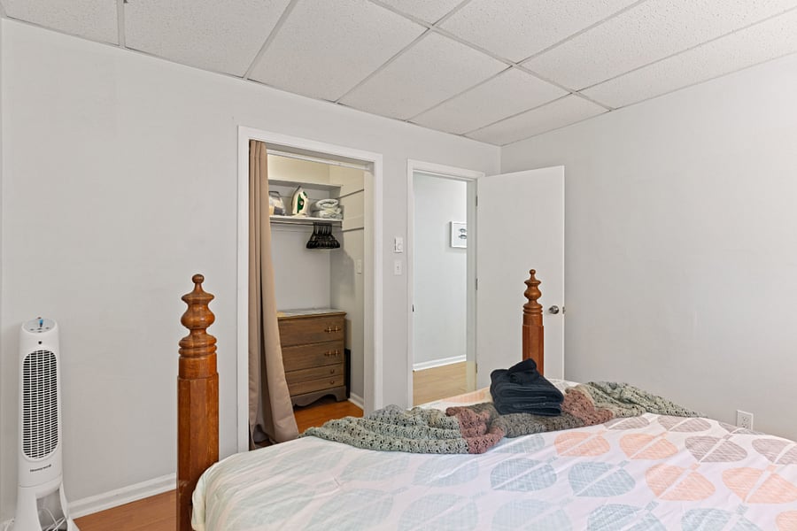 Large master closet w. dresser!