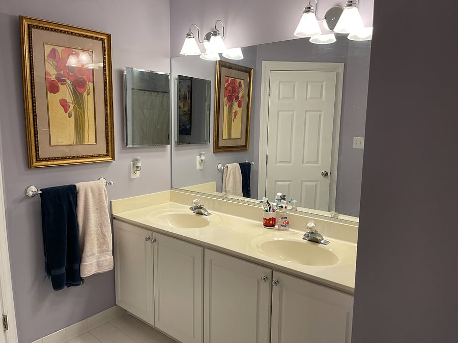 Bathroom with Double Vanity - Bathroom for Tenant 90% of Time - Occasionally shared with a family member