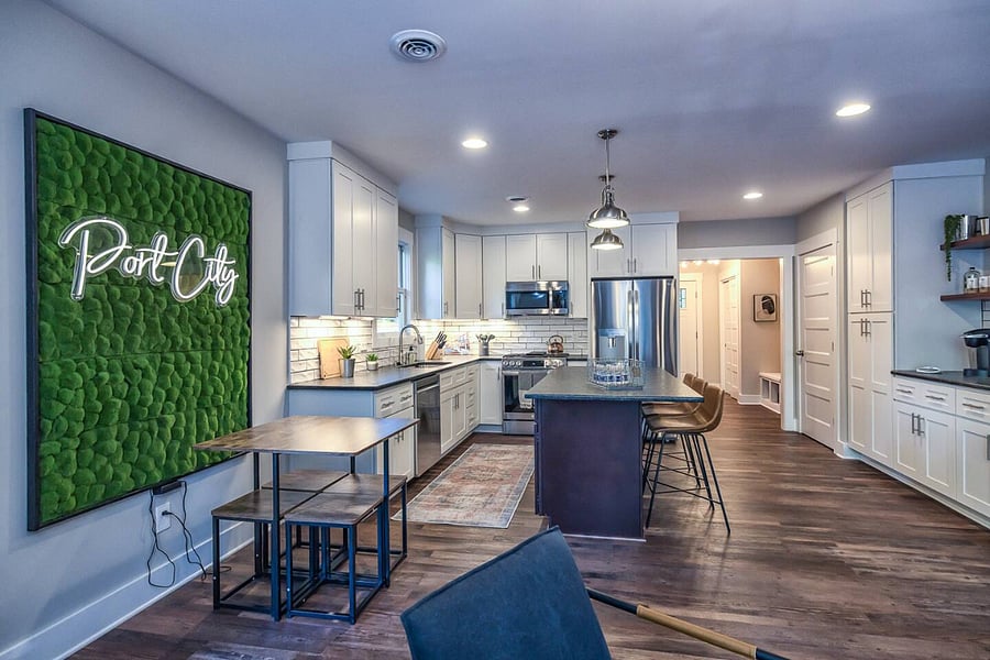 Open Living Room and Kitchen