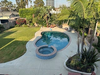 Beautiful pool area and backyard