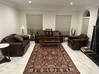 Downstairs Den Area with fireplace