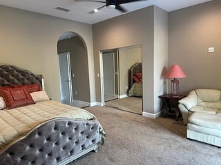 Downstairs Master Bedroom with walk-in closet and private bath