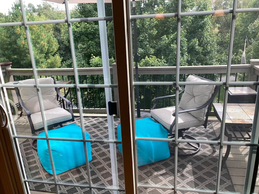 Looking from kitchen outside to deck