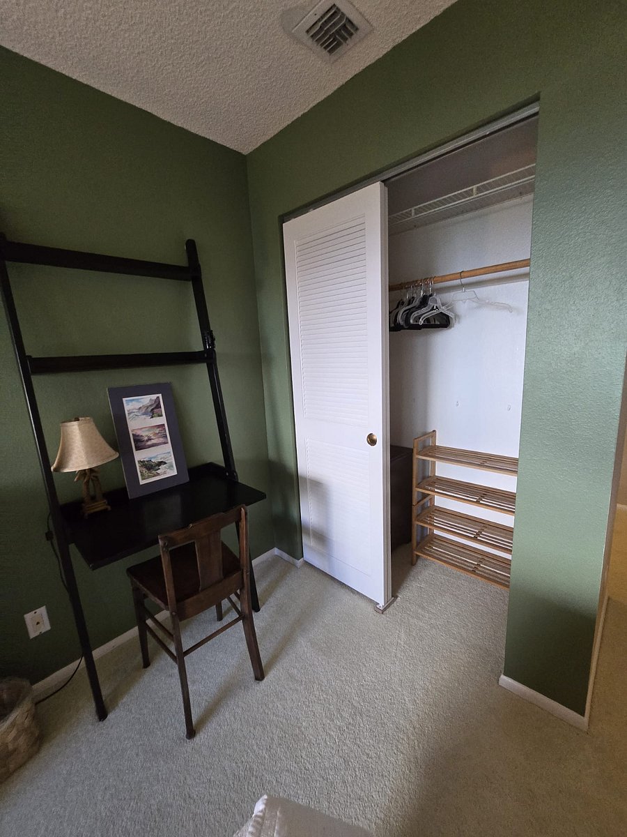 Computer desk and closet space