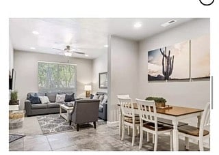 dining area and living room