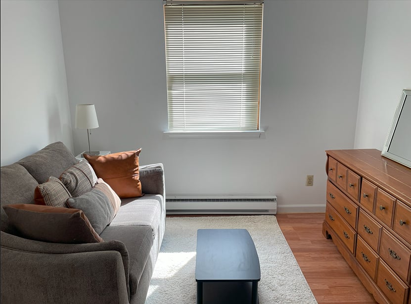Living area #2- upstairs. Has a queen air mattress in the closet.