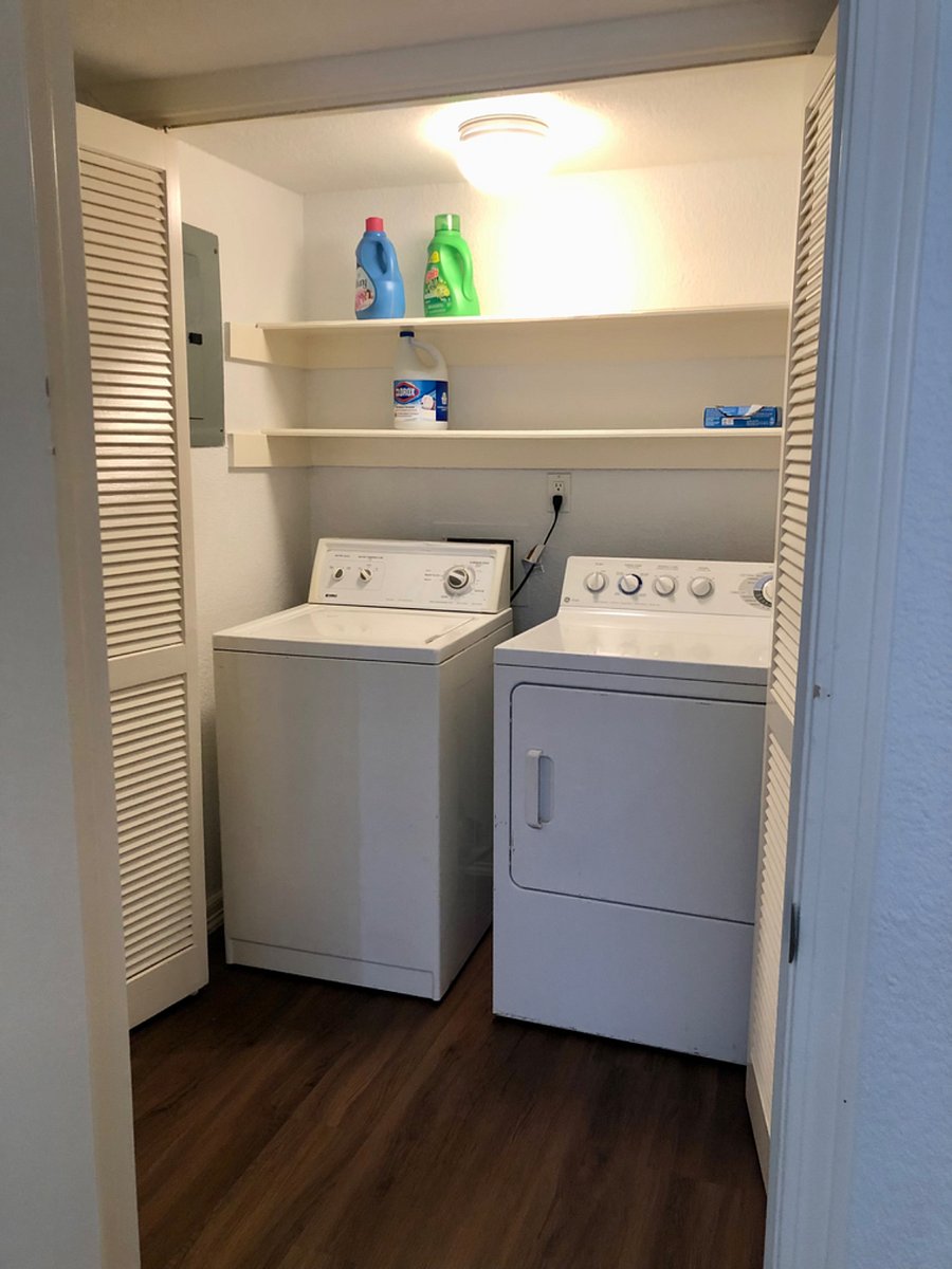 Laundry room with washer and dryer