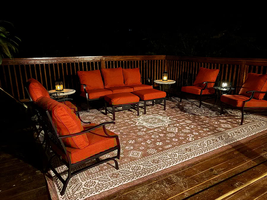 comfortable outdoor seating area