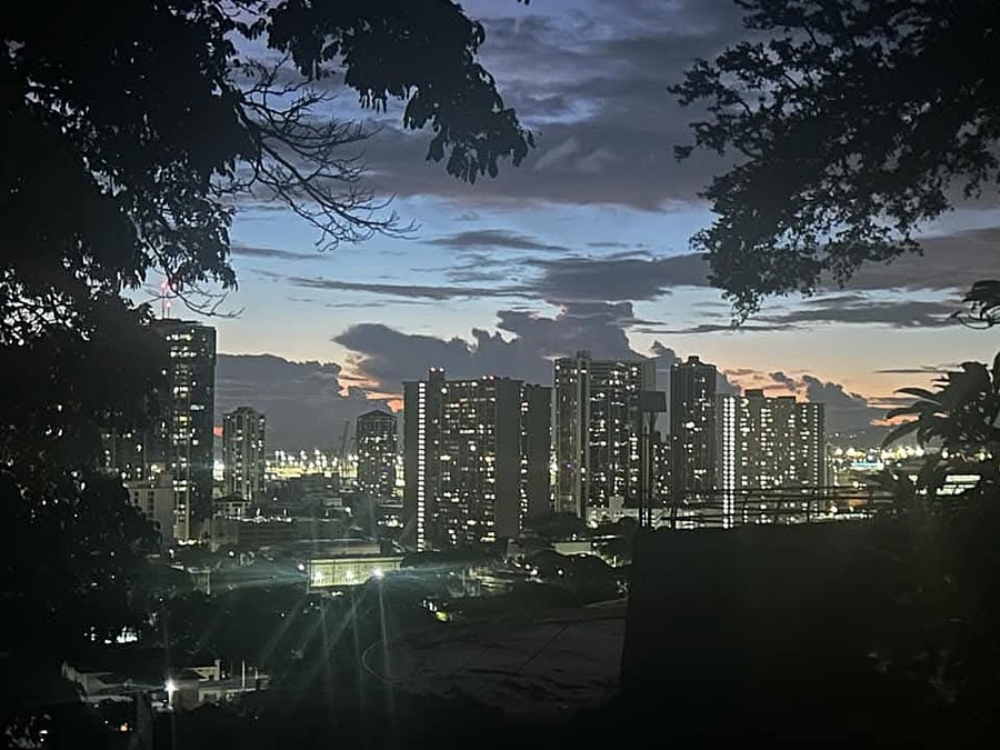 View from neighborhood up the road
