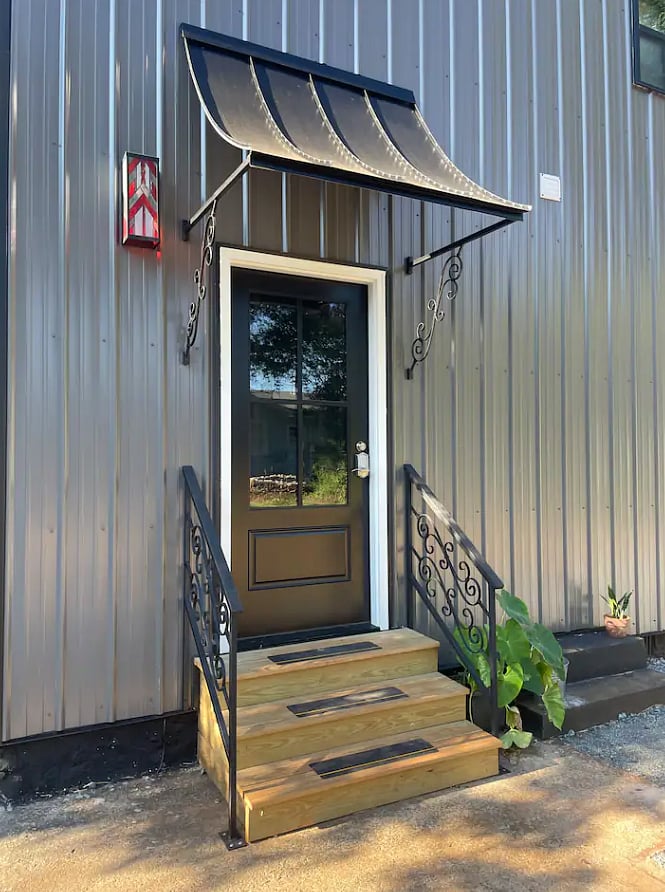 Day or Night Easily access rear entry with smart code keypad from parking area