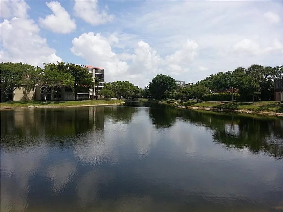 Lake behind unit