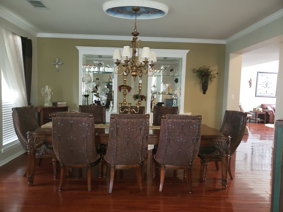 Formal dinning area seats 8 persons comfortably.