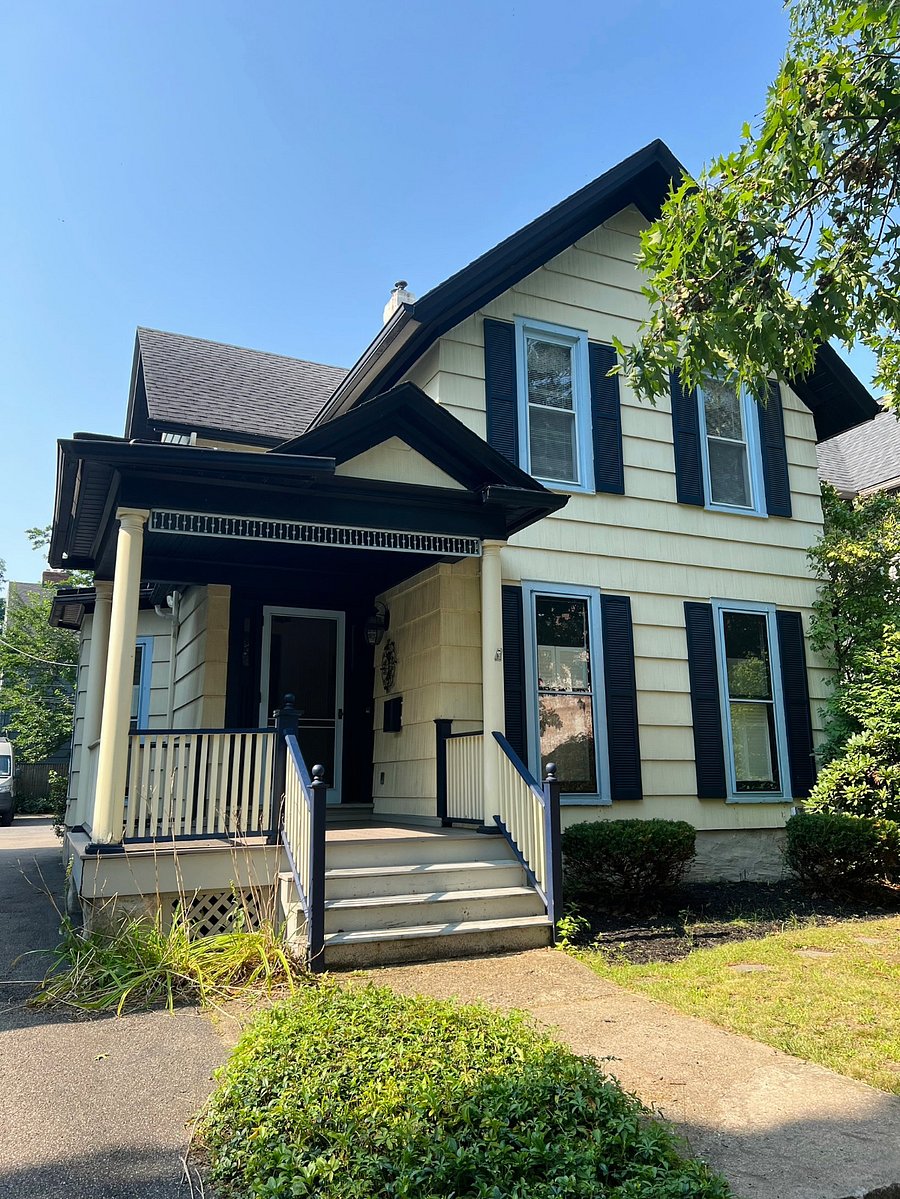 The front of the house.