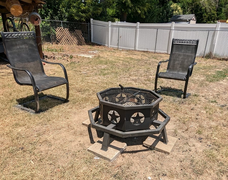 Fenced back yard