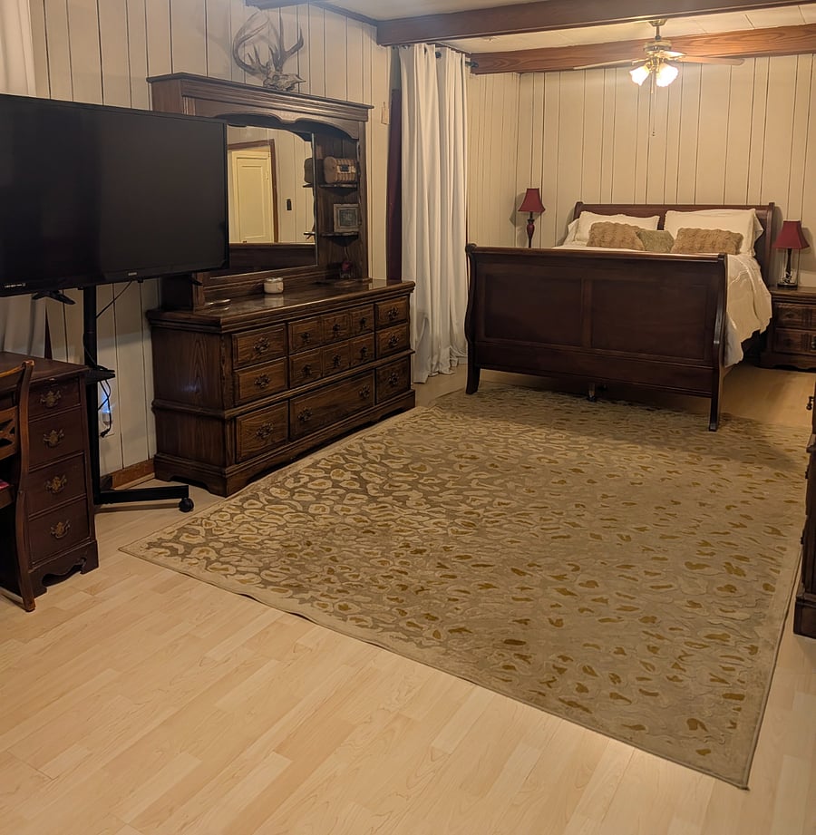 Bedroom #3 is huge and has a queen sleigh