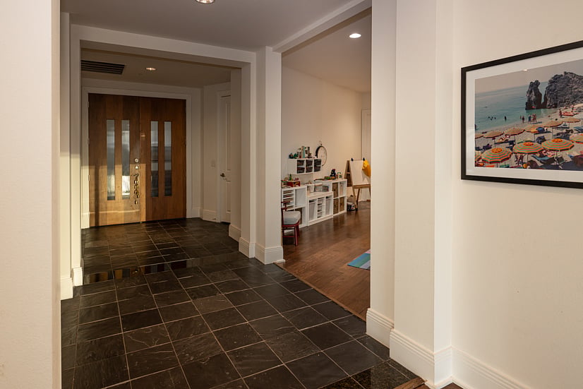 View of the entrance and the game room
