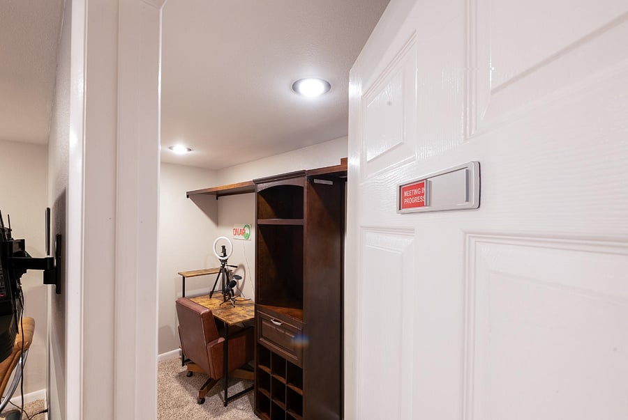 Extra office space and private recording studio.