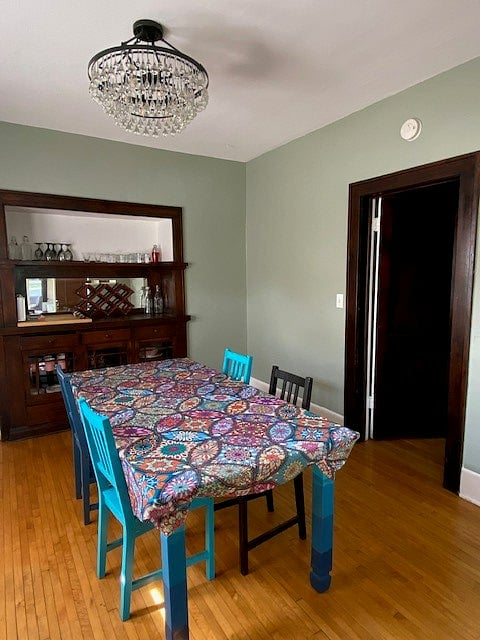 Our incredible 1920's built-in bar has all the accessories and drinkwear you could ask for and a dining room table built for a dinner party (more chairs upon request). You can access the second/guest bedroom through the dining room.