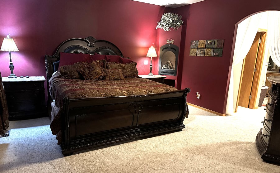 Bedroom #1 (Red) King Sized Bed