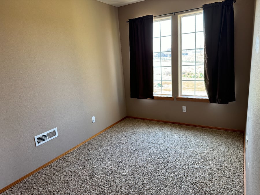 Small room for storage is accessible only by doors in Bedroom #3 (Green) and #4 (Pink)